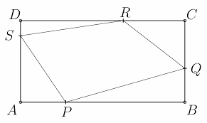An angle whose vertex is on the circle and whose sides are chords of the circle intercepted arc inscribed angle. Smallest Possible Perimeter Of A Quadriliteral Inscribed In A Rectangle Mathematics Stack Exchange