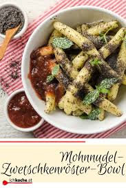 Mohnnudel Zwetschkenroster Bowl Rezept Rezept Rezepte Nudel Susse Auflaufe