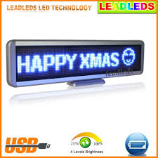 Hot Sale Blue Led Light Led Car Sign Usb Programmable Message Moving Scrolling Display Board High Brightness Decoratio Blue Led Lights Led Lights Display Board