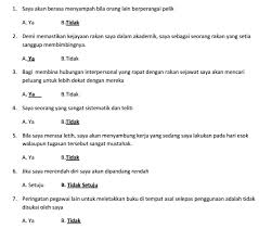 Contoh Soalan Ujian Psikometrik Pegawai Sains Gred C41