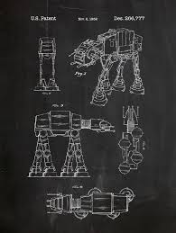 Star Wars At At Screen Print Atat Blueprint Patent Poster Etsy Star Wars Prints Star Wars Poster Star Wars Art
