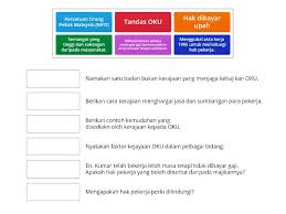 Tidak lebih dari 5 jam berturut turut tanpa rehat tidak kurang daripada tiga puluh minit. Unit 15 Hak Pekerja Hak Oku Match Up