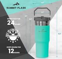 30 oz Stainless Steel Tumbler with Straw, Vacuum Insulated Water Bottle for  Home, Outdoor, Office or Car, Reusable Cup with Straw Leakproof Flip, ...