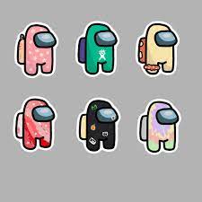 Vsco Themed Among Us Characters Sticker Pack Preppy Stickers Cool Stickers Cute Patterns Wallpaper