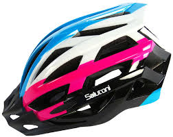 Salutoni Damen Fahrradhelm Blau Weiss Rosa 54 58 Cm
