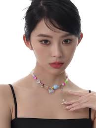 Sweety Colorful Necklace Short Choker For Girls Bohemia Style Accessories  Cute Flowers Hand-woven Beaded Short Clavicle Chains