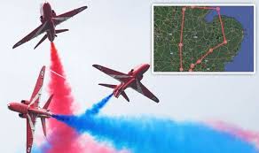 New red arrows leader gets ready to hit the skies. Red Arrows Flight Path Map And Time Where Can You See Red Arrows Today What Time Uk News Express Co Uk