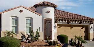 White stucco house brown roof. Springtime Exterior Paint Colors Dunn Edwards Paints