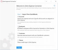 Quickbooks Integration Zoho Expense Help