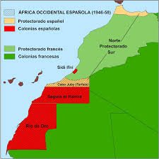 Mapa de 100 cm de lado corto. El Mapa Del Africa Occidental Espanola De 1949 A Escala 1 500 000 Orgullo Militar Camelladas Y Juegos Poeticos Saharauis