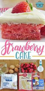 Easy Fresh Strawberry Cake Recipe Strawberry Cake Easy Strawberry Cake Recipes Strawberry Cakes