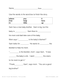 One of the most important stages of any reading activity is the appropriate setting of the context, familiarization with the active vocabulary, getting to know how much the learners know about the topic. Cloze Passages Cloze Passages Cloze Reading 1st Grade Worksheets