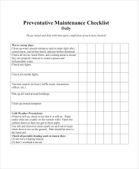 Building maintenance schedule is a great way to know that which kind of word required to be done on what time. Free 22 Maintenance Checklist Examples Samples In Google Docs Word Pages Pdf Examples