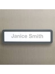 Hangs on partition wall panels. Office Depot Brand Cubicle Name Plate 2 58 X 9 18 X 78 30percent Recycled Charcoal Office Depot