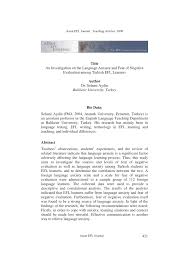Pdf An Investigation On The Language Anxiety And Fear Of Negative Evaluation Among Turkish Efl Learners