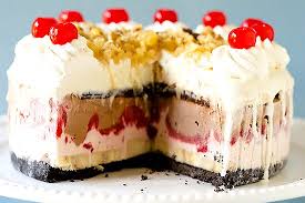 Banana Split Ice Cream Cake Brown Eyed Baker Recipe Banana Split Dessert Ice Cream Cake Ice Cream Cake Recipe