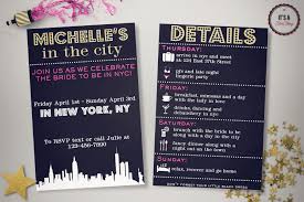 New york restaurants are notoriously short on space, but we've gathered up some great exceptions for holiday and special occasion dining in a private party group space as only new york can do it. Nyc Bachelorette Party Invitation Itinerary The City New York Etsy Bachelorette Party Invitations Bachelorette Bachelorette Party