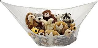 If you don't crochet, just use the corner holes in the mesh to hang up the hammock, or even thread ribbons through the holes and use those for hanging. Amazon Com Jumbo Toy Hammock White Organize Stuffed Animals And Children S Toys With This Mesh Hammock Great Decor While Neatly Organizing Kid S Toys And Stuffed Animals Expands To 5 5 Feet 2 Pack Home