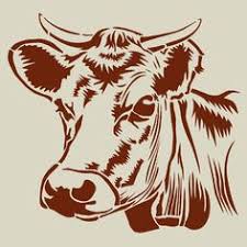 Vous pouvez imprimer les lignes de construction de base et commencer à dessiner sur du papier calque 1) dessinez un rectangle qui définira les proportions et les limites du dessin choisi. Larabesque Atelier De Fabrication De Pochoirs Pochoir Pour Animaux Tete De Vache Vache Dessin