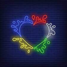 Abstract Heart Neon Signs Neon Neon Wallpaper