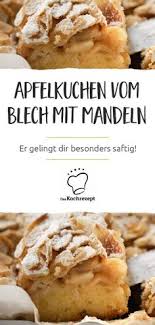 Saftiger Apfelkuchen Vom Blech Mit Mandeln Rezept Apfelkuchen Rezept Lecker Apfelkuchen Blech Apfelkuchen Rezept