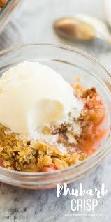 This Rhubarb Crisp Recipe Is Loaded With Brown Sugar Streusel And Bakes Up With A Crispy Crunchy Oatmeal Rhubarb Recipes Rhubarb Recipes Crisp Rhubarb Crisp