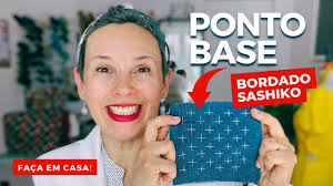 Tutorial de Bordado: Aprenda um PONTO BASE para fazer pontos do BORDADO  SASHIKO