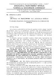 Doc Federaţia Sindicatelor Din Invăţămant Spiru Haret Sindicatul Invăţămănt Brăila Corneliu Gheorghe Caranica Flory Florys Academia Edu