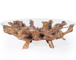 Teak Wood Root Coffee Table Including A 63 Round Glass Top By Chic Teak Only 1 145 83 Coffee Table Driftwood Coffee Table Round Glass Coffee Table