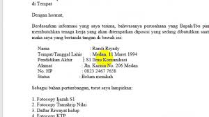 Surat lamaran kerja melalui email. Cara Membuat Surat Lamaran Kerja Di Pt Kai Kereta Api Youtube