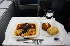 Lufthansa Airbus A380 Business Class Dinner Main Course