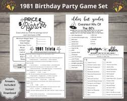 Whether you have a science buff or a harry potter fa. 40th Birthday Trivia Etsy