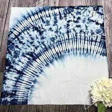 手工扎染布料植物藍染民族風純棉抱枕布線條水波紋理染55 55釐米 shibori hand fan home appliances