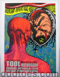 Tool Poster W Meshuggah 2001 Concert Tour Posters Concert Posters Tool Band Artwork
