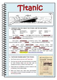 Titanic Worksheet Free Esl Printable Worksheets Made By Teachers Reading Comprehension Worksheets Learn Facts Titanic