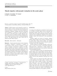 Pdf Muscle Injuries Ultrasound Evaluation In The Acute Phase