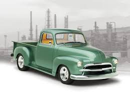 Image result for Chrome Green 1949 Truck