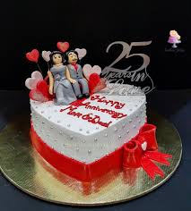 Cakes are an integral part of every celebration and when the celebration is an anniversary or birthday, the joy knows no bound. 25th Wedding Anniversary Cake Sweetness Indulge Facebook