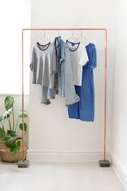 Make your own clothes hanging rack. Diy Copper Clothes Rail Clothes Rack Design Diy Clothes Rack Freestanding Clothes Rail