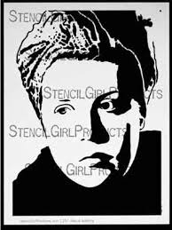 Doris, a Vintage Woman, Dark Plate Stencil (L257) designed by Andrea Matus  deMeng for StencilGirl 9