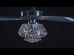 Parrot Uncle F6222 Modern Crystal Chandelier Ceiling Fan With Lights And Remote Youtube
