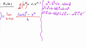 D dx (e3x2)= deu dx where u =3x2 = deu du × du dx by the chain rule = eu × du dx = e3x2 × d dx (3x2) =6xe3x2. Proof Of The Power Rule Youtube