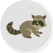 This is surly one of our most popular categories at everything cross stitch! Fiber Arts Raccoon Face Cross Stitch Pattern Cross Stitch