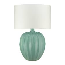 Krasty modern white ceramic small table lamp, round nightstand lamps with beige fabric lampshade, e26 base desk lamp bedside lamp for bedroom living rooms, kid's room, dorm, office $26.99 $ 26. Buy William Yeoward Kristiana Ceramic Table Lamp Base Duck Egg Amara