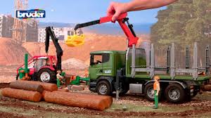Scania R Serie Holztransport Lkw 03524 Bruder Spielwaren Youtube