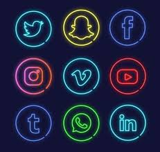 Sarowar75 I Will Design Neon Logo And Neon Text Effect For 20 On Fiverr Com Social Media Icons Vector Social Media Logos Social Media Icons Free