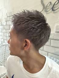 hair grande seeek ヘアーグランデシーク ｓｅｅｅｋ ｓｔｙｌｅ 夏にオススメ 銀髪ツーブロック メンズヘアカット メンズヘアスタイルショート メンズ ヘアスタイル