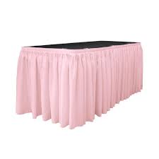 La Linen Polyester Poplin 60 In X 84 In Light Pink Rectangular Tablecloth Tcpop60x84 Pinklghtp37 The Home Depot