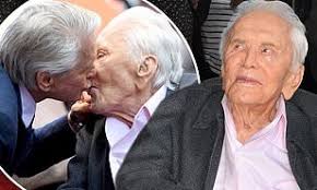 Husband, father, actor, producer, and @unitednations messenger of peace. Michael Douglas Plants A Kiss On 101 Year Old Dad Kirk S Lips As The Wall Street Actor 74 Is Honored With A Star On The Hollywood Walk Of Fame The Life Times