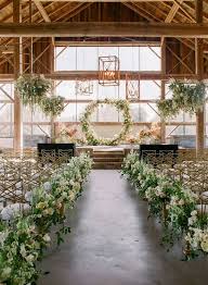 Ceremony aisle with petals and greenery. 18 Stylish Indoor Wedding Aisle Decoration Ideas Oh Best Day Ever